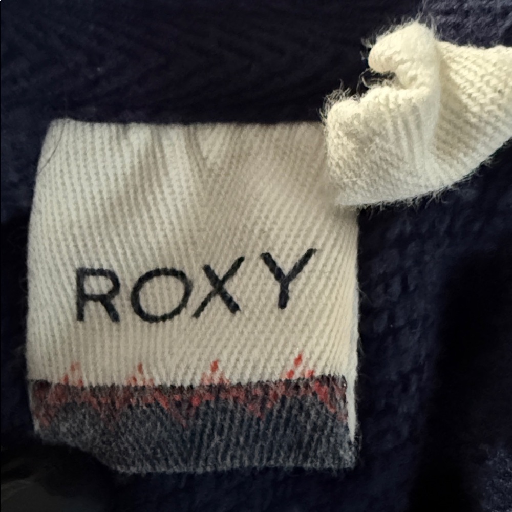Roxy Navy Hoodie Tunic Length Dress/Hoodie, Vintage, Size Medium - Picture 7 of 10
